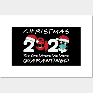 Christmas 2020 Quarantine Christmas Santa Face Wearing Mask Posters and Art